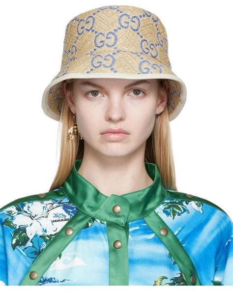 gucci raffia hat|gucci raffia effect hat.